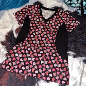 White cross scrub top size small